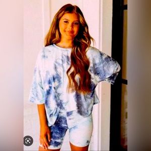 These Three Boutique matching tye dye set